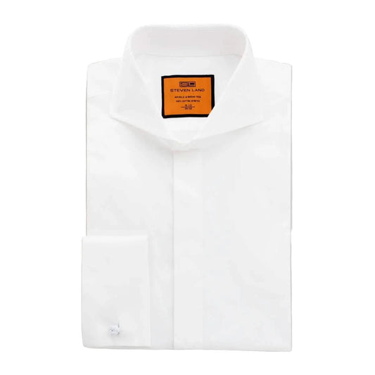Steven Land – Poplin | Hidden Placket | Cutaway Collar | French Cuff from On Time Fashions – Dress Shirt by Steven Land, Birmingham AL’s 1 fashion store and premier destination for streetwear, suits, kids fashion, and big & tall