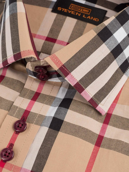 Steven Land –The Tartan III | Barrel Cuff & Classic Collar from On Time Fashions – Dress Shirt by Steven Land, Birmingham AL’s 1 fashion store and premier destination for streetwear, suits, kids fashion, and big & tall