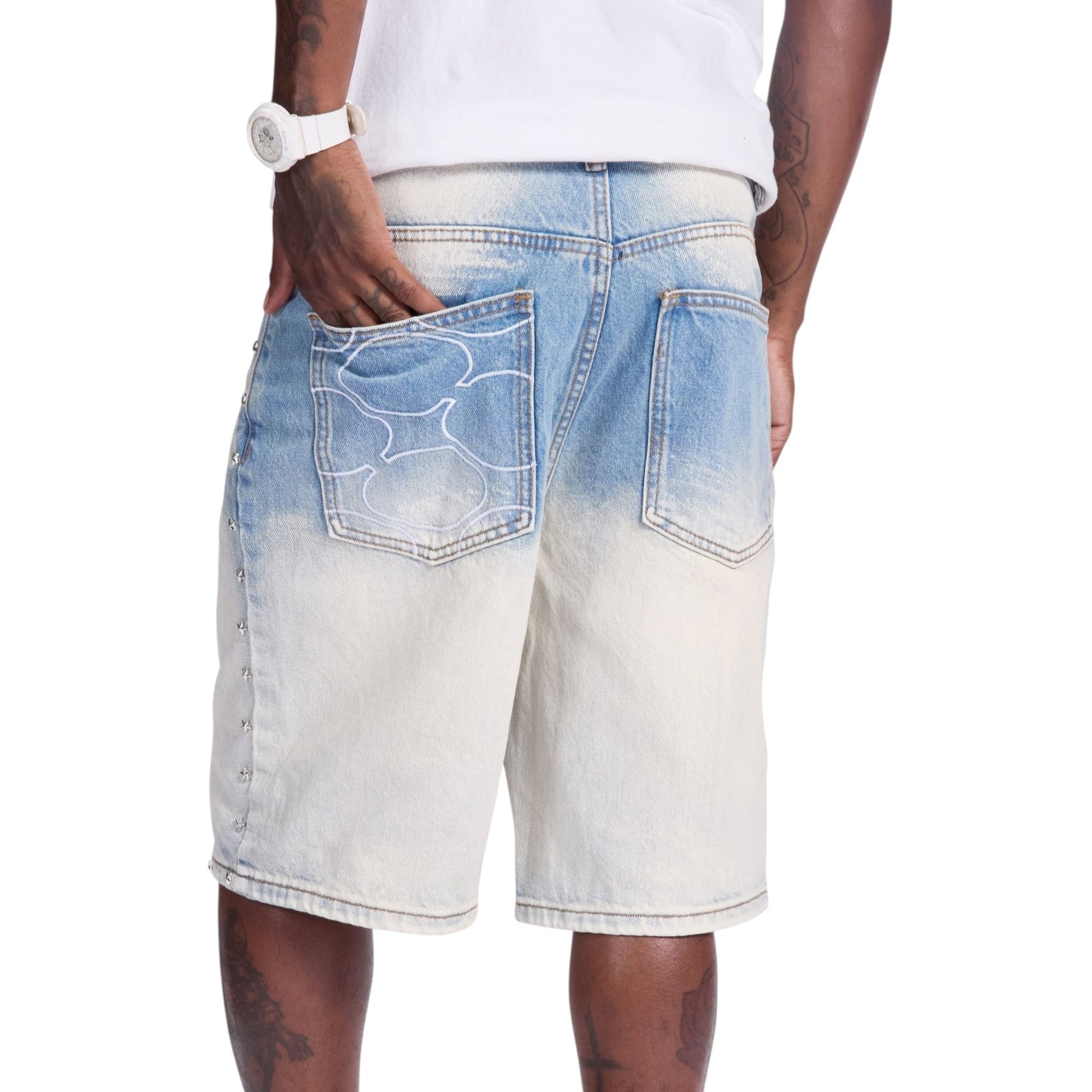 Sugarhill Dallas Jorts from On Time Fashions – Shorts by Sugarhill, Birmingham AL’s 1 fashion store and premier destination for streetwear, suits, kids fashion, and big & tall