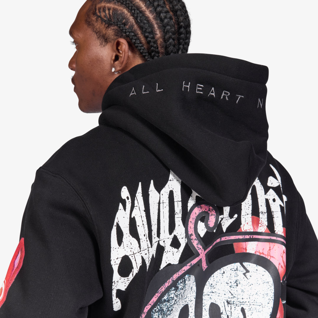 Sugarhill Loverboy Hoodie - Black, hood and back graphic detail