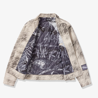 Sugarhill "Franz" Trucker Jacket, Gray, interior lining