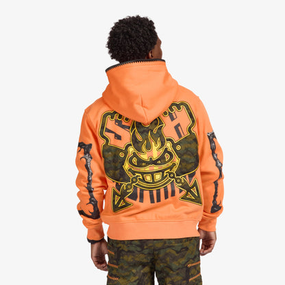 Sugarhill "Franz" Hoodie, Orange, back on model
