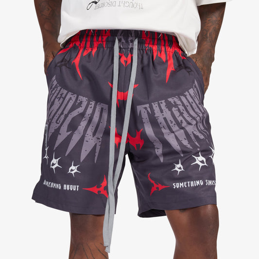Sugarhill Sinister Shorts, Black, front on model