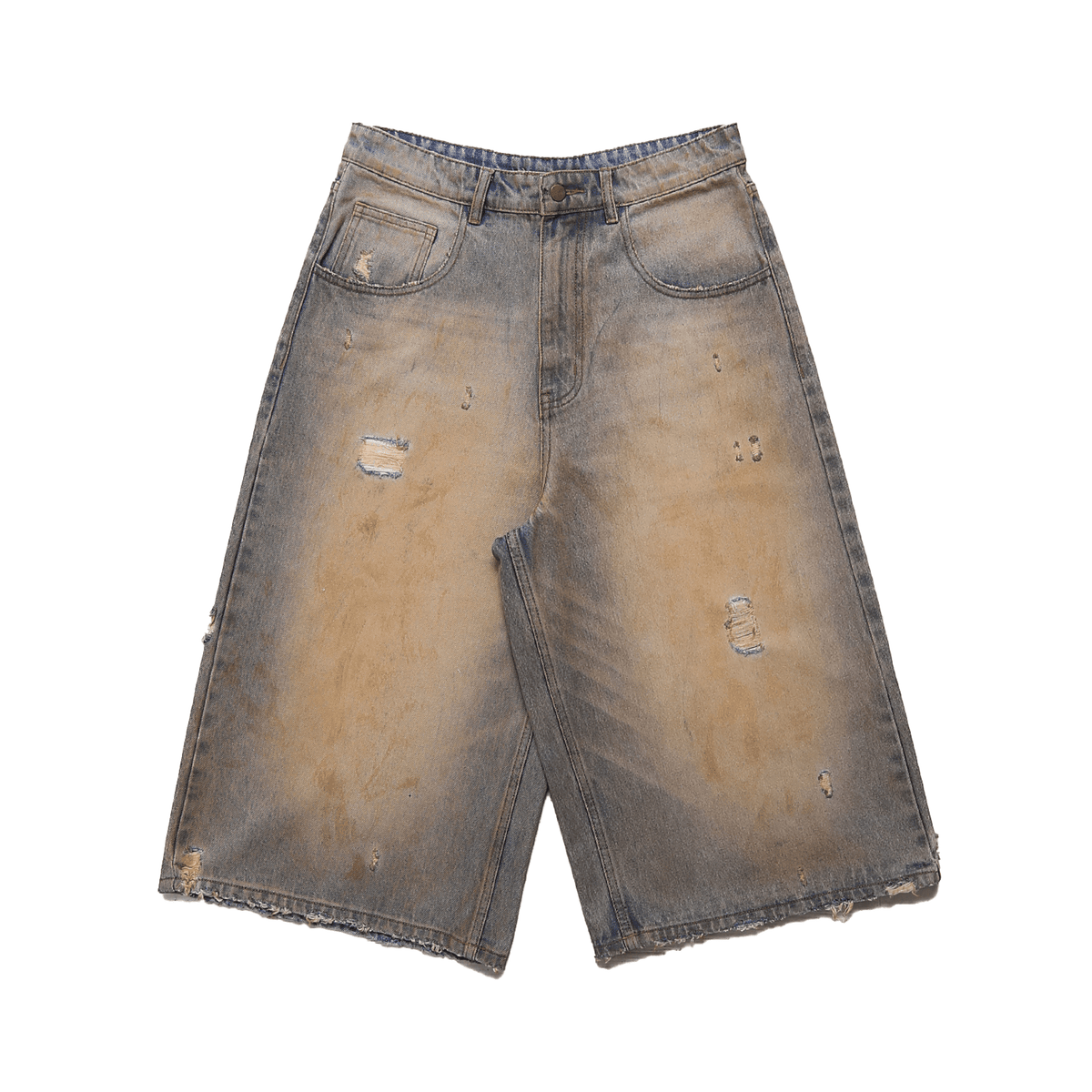 Syair Saihara Washed Caramel Denim Shorts