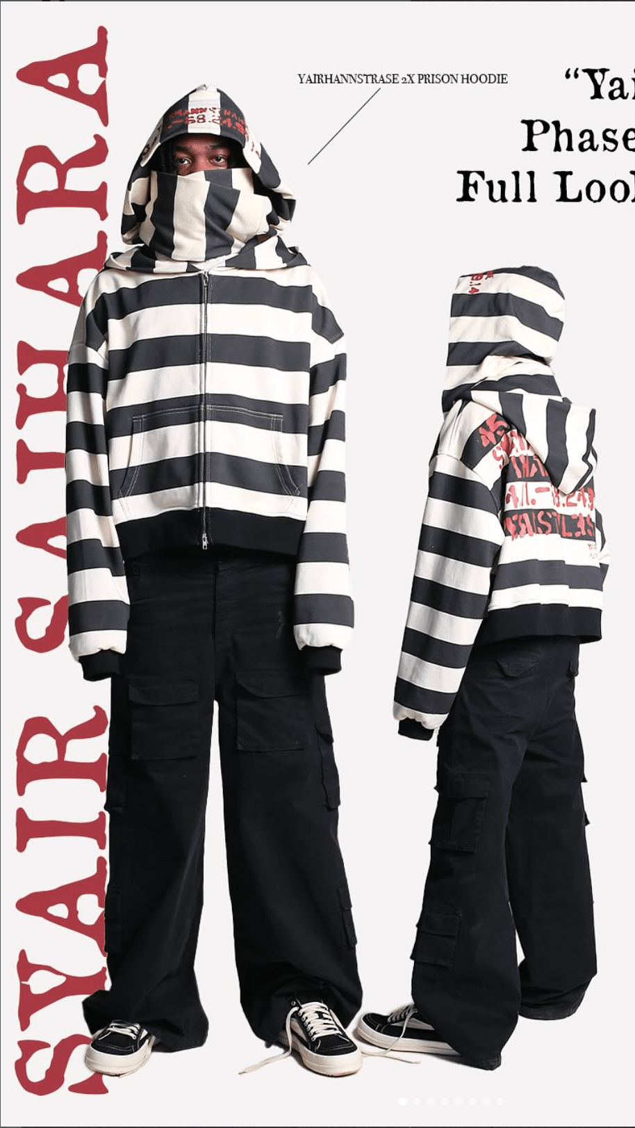 Syair Saihara Yairhannstrase 2x Prison Hoodie from On Time Fashions – Hoodie by Syair Saihara, Birmingham AL’s 1 fashion store and premier destination for streetwear, suits, kids fashion, and big & tall