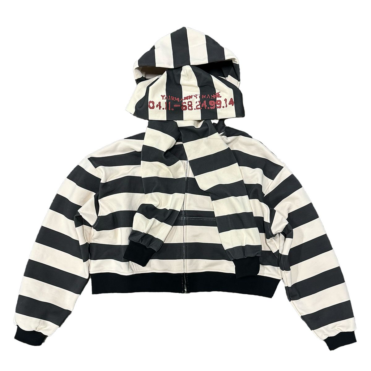 Syair Saihara Yairhannstrase 2x Prison Hoodie from On Time Fashions – Hoodie by Syair Saihara, Birmingham AL’s 1 fashion store and premier destination for streetwear, suits, kids fashion, and big & tall