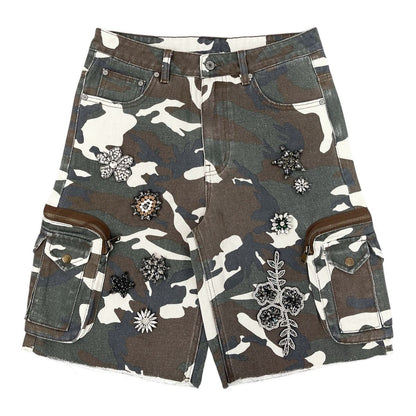 Syndicate Eden Camo Jorts from On Time Fashions – Apparel by Prestige Showroom, Birmingham AL’s 1 fashion store and premier destination for streetwear, suits, kids fashion, and big & tall