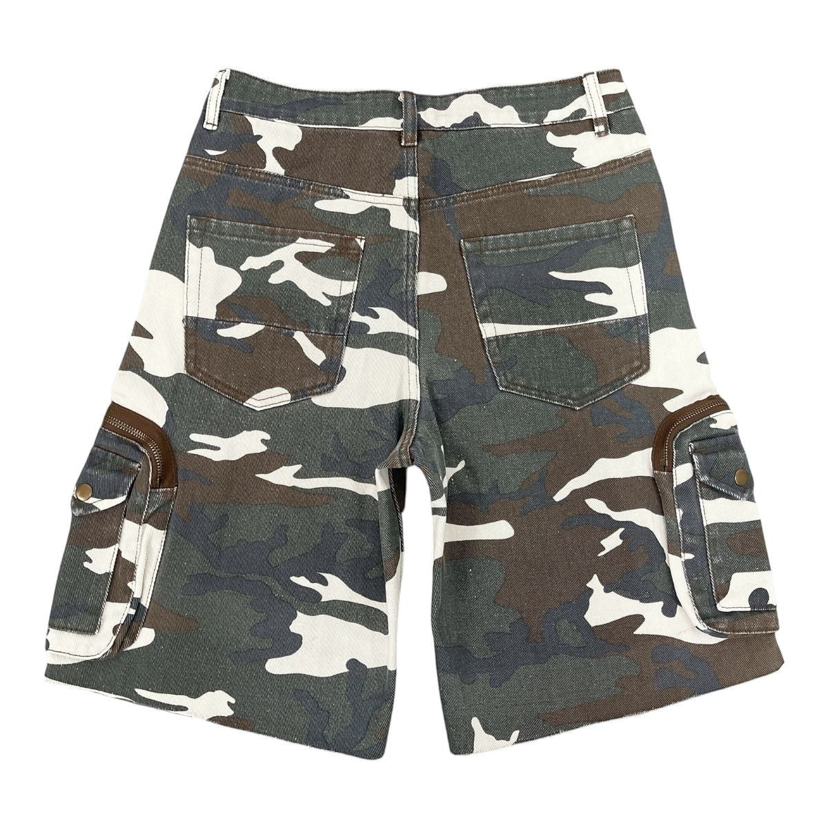 Syndicate Eden Camo Jorts from On Time Fashions – Apparel by Prestige Showroom, Birmingham AL’s 1 fashion store and premier destination for streetwear, suits, kids fashion, and big & tall