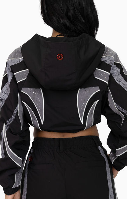 THE RED Women's Rhinestone Panel Windbreaker Set – view 14