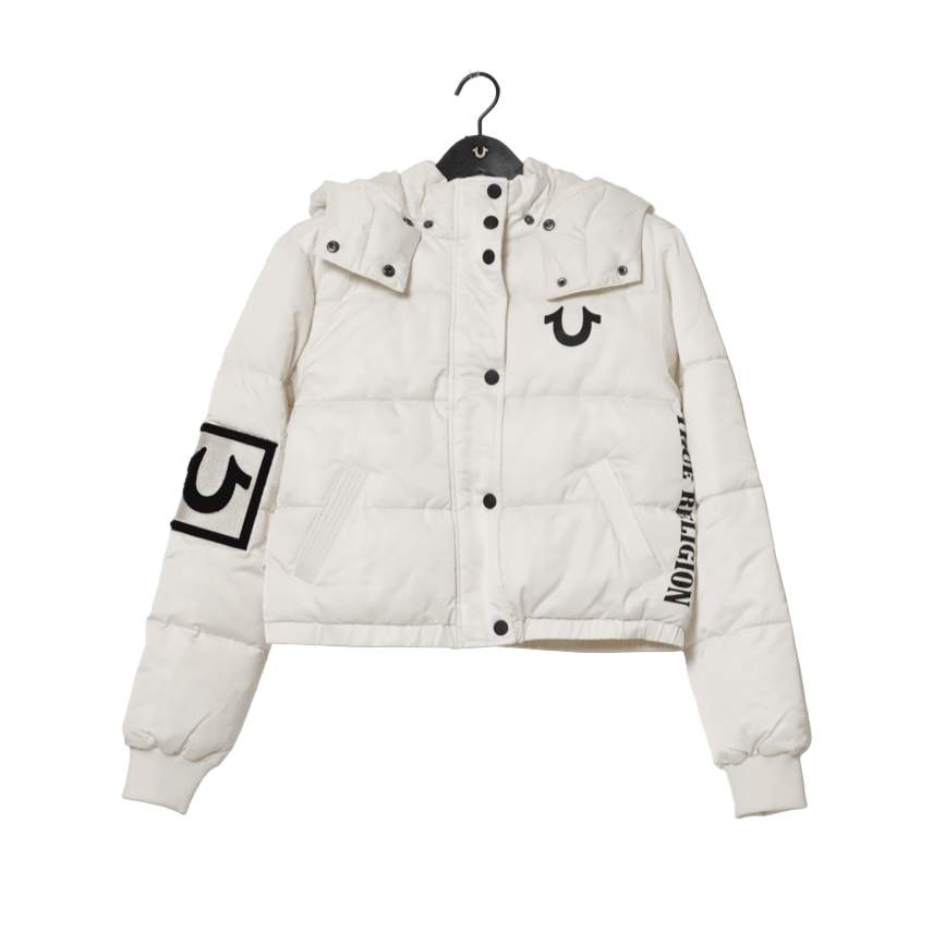 True Religion Branded Nylon Puffer Jacket from On Time Fashions – Women's Jacket by True Religion, Birmingham AL’s 1 fashion store and premier destination for streetwear, suits, kids fashion, and big & tall