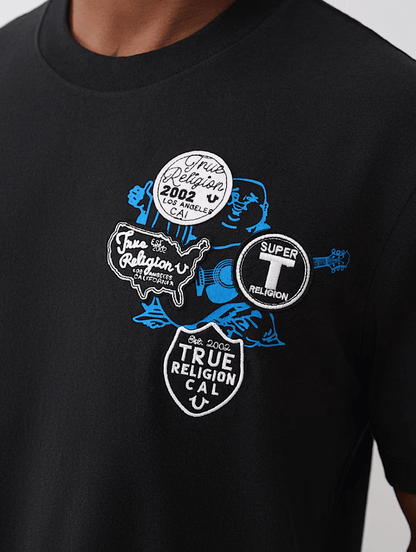 True Religion Buddha Patch University Tee from On Time Fashions – tee by True Religion, Birmingham AL’s 1 fashion store and premier destination for streetwear, suits, kids fashion, and big & tall