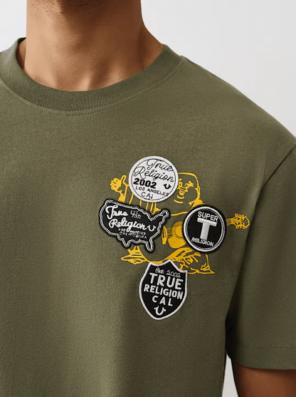 True Religion Buddha Patch University Tee from On Time Fashions – tee by True Religion, Birmingham AL’s 1 fashion store and premier destination for streetwear, suits, kids fashion, and big & tall
