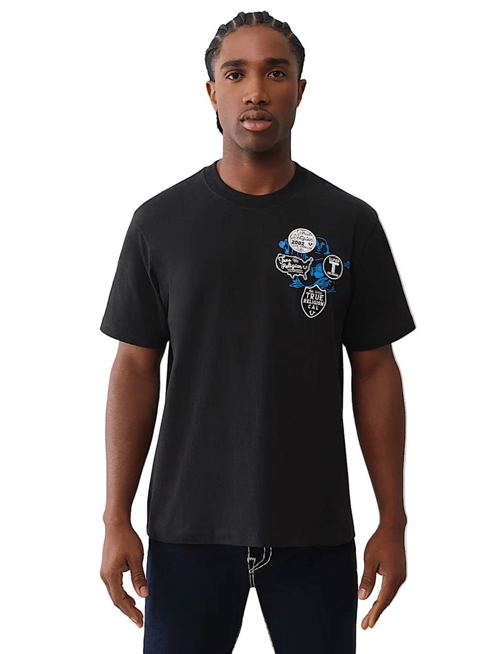 True Religion Buddha Patch University Tee from On Time Fashions – tee by True Religion, Birmingham AL’s 1 fashion store and premier destination for streetwear, suits, kids fashion, and big & tall