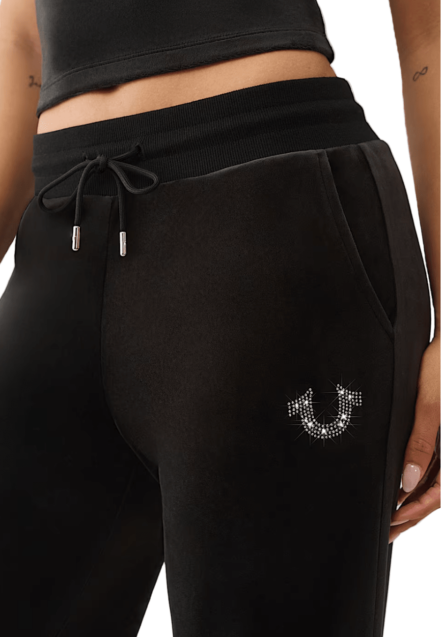 True Religion Crystal Velour Faux Fur Set from On Time Fashions – Women's Pants Set by True Religion, Birmingham AL’s 1 fashion store and premier destination for streetwear, suits, kids fashion, and big & tall