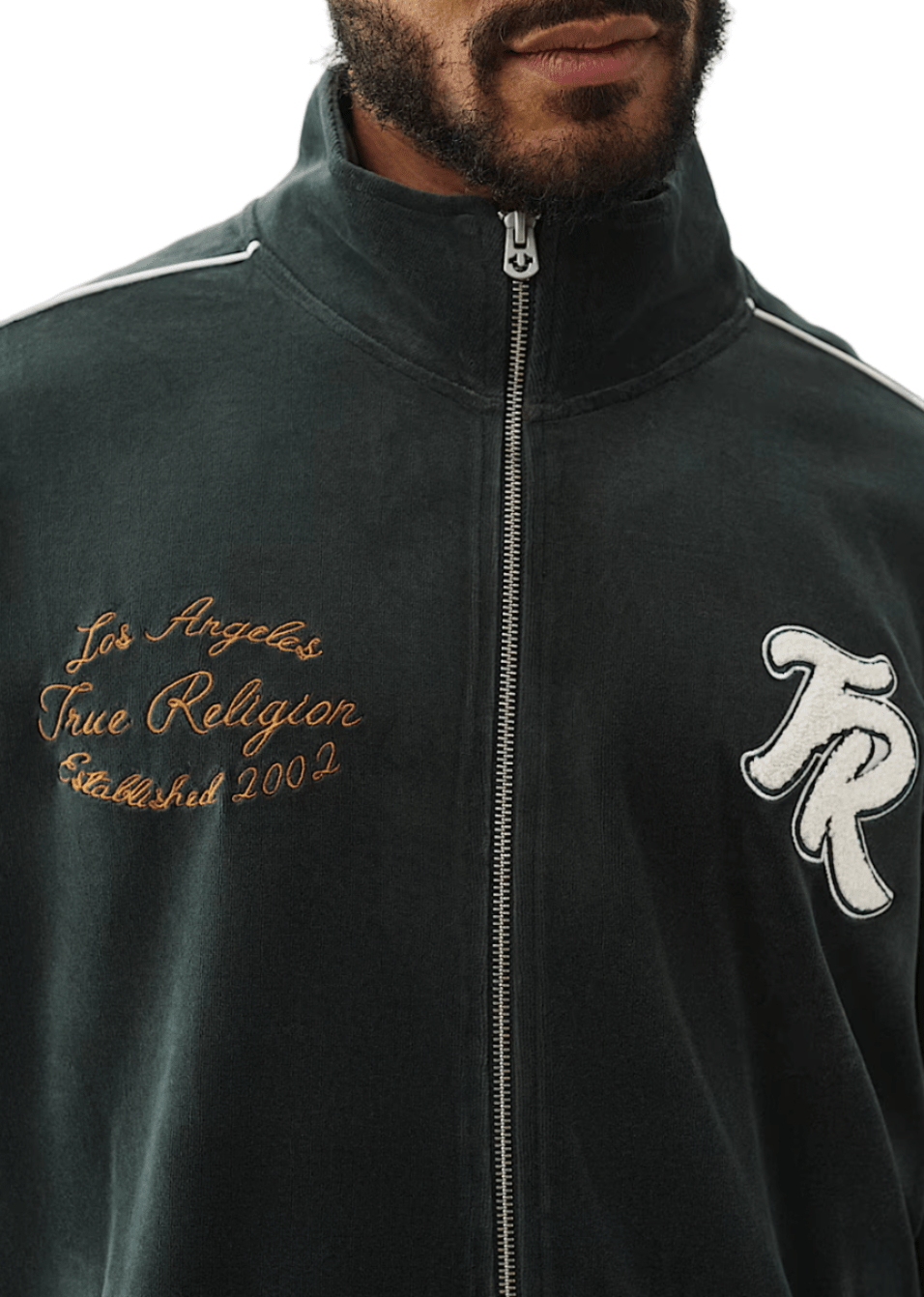 True Religion Logo Patch Velour Track Jacket – view 2