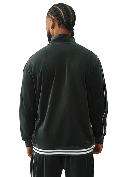 True Religion Logo Patch Velour Track Jacket – view 3