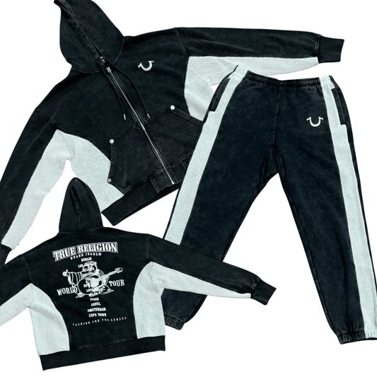 True Religion Mesh Inset Rust Jogger Set