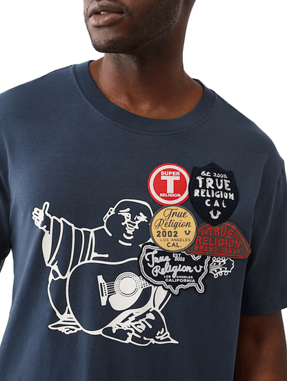 True Religion Patch Buddha Tee from On Time Fashions – tee by True Religion, Birmingham AL’s 1 fashion store and premier destination for streetwear, suits, kids fashion, and big & tall