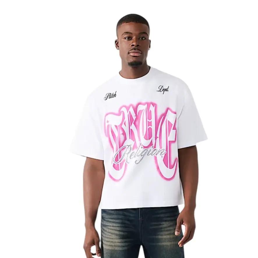 True Religion Rhinestone Heavyweight Boxy Tee by True Religion