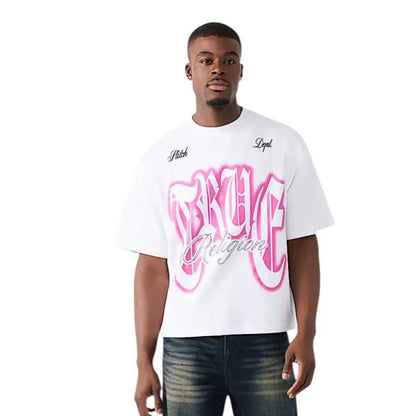 True Religion Rhinestone Heavyweight Boxy Tee by True Religion