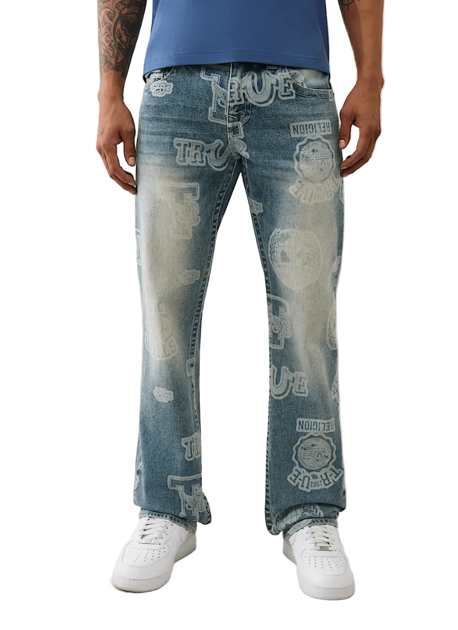 True Religion Ricky Allover Print Jean from On Time Fashions – Jeans by True Religion, Birmingham AL’s 1 fashion store and premier destination for streetwear, suits, kids fashion, and big & tall