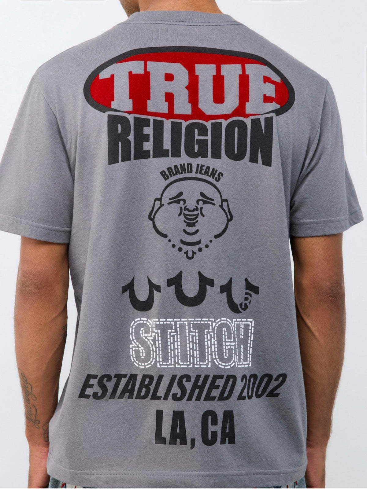 True Religion SS Stacked Logo Tee
