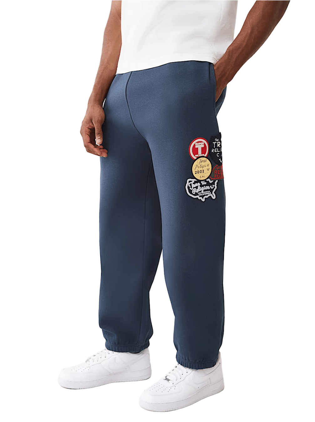 True Religion Vintage Patch Baggy Jogger from On Time Fashions – Sweatpants/Joggers by True Religion, Birmingham AL’s 1 fashion store and premier destination for streetwear, suits, kids fashion, and big & tall