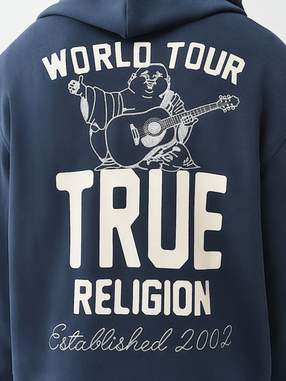 True Religion Vintage Patch Zip Hoodie from On Time Fashions – Hoodie by True Religion, Birmingham AL’s 1 fashion store and premier destination for streetwear, suits, kids fashion, and big & tall