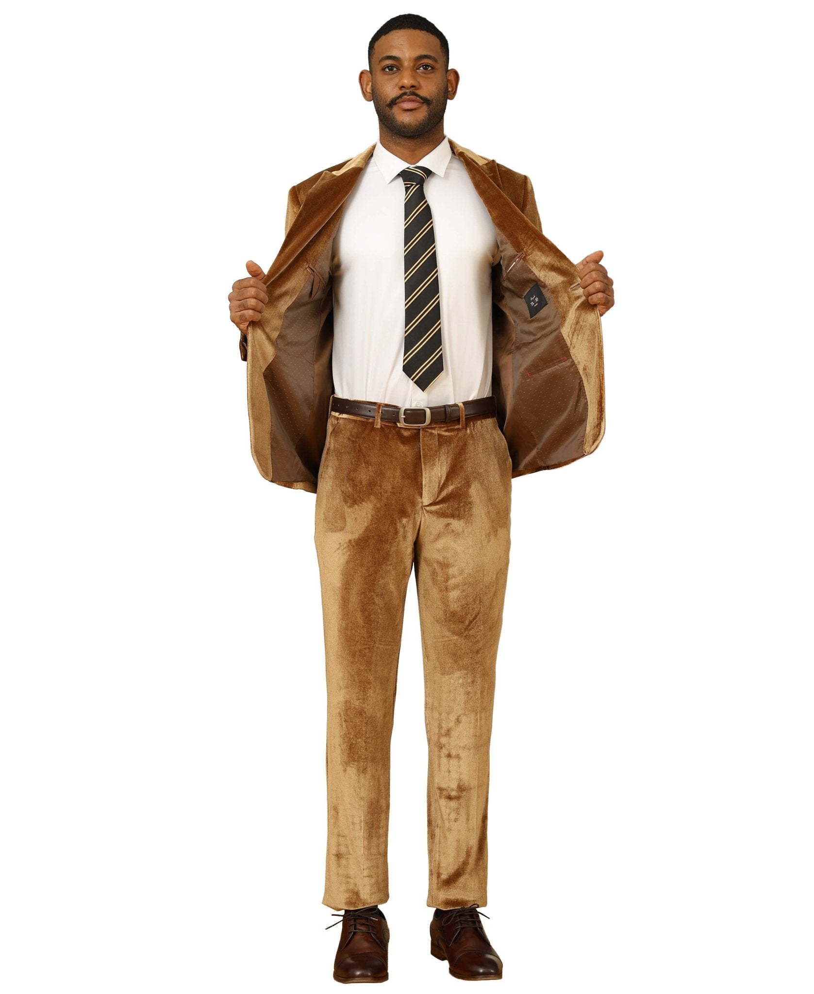 Two PC Solid Textured Peak Lapel Suit from On Time Fashions – Apparel & Accessories by Tazzio, Birmingham AL’s 1 fashion store and premier destination for streetwear, suits, kids fashion, and big & tall