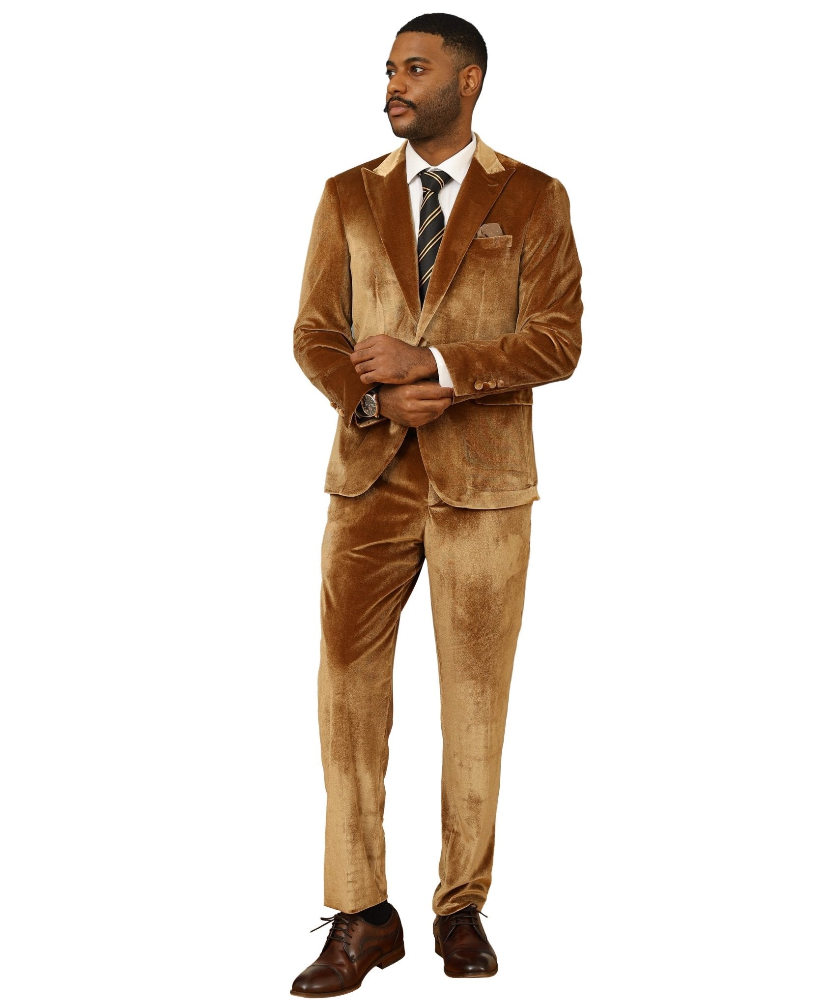 Two PC Solid Textured Peak Lapel Suit from On Time Fashions – Apparel & Accessories by Tazzio, Birmingham AL’s 1 fashion store and premier destination for streetwear, suits, kids fashion, and big & tall