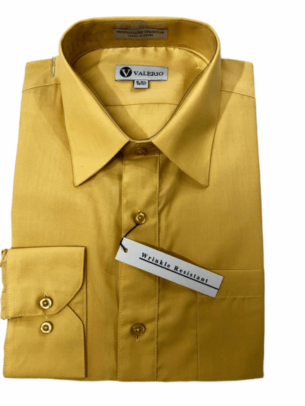 Valerio Modern Fit Dress Shirt – Gold