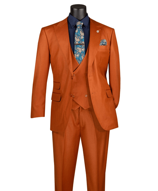 Vinci 3-Piece Sharkskin Suit – V2RK from On Time Fashions – Mens Suits by Vinci, Birmingham AL’s 1 fashion store and premier destination for streetwear, suits, kids fashion, and big & tall