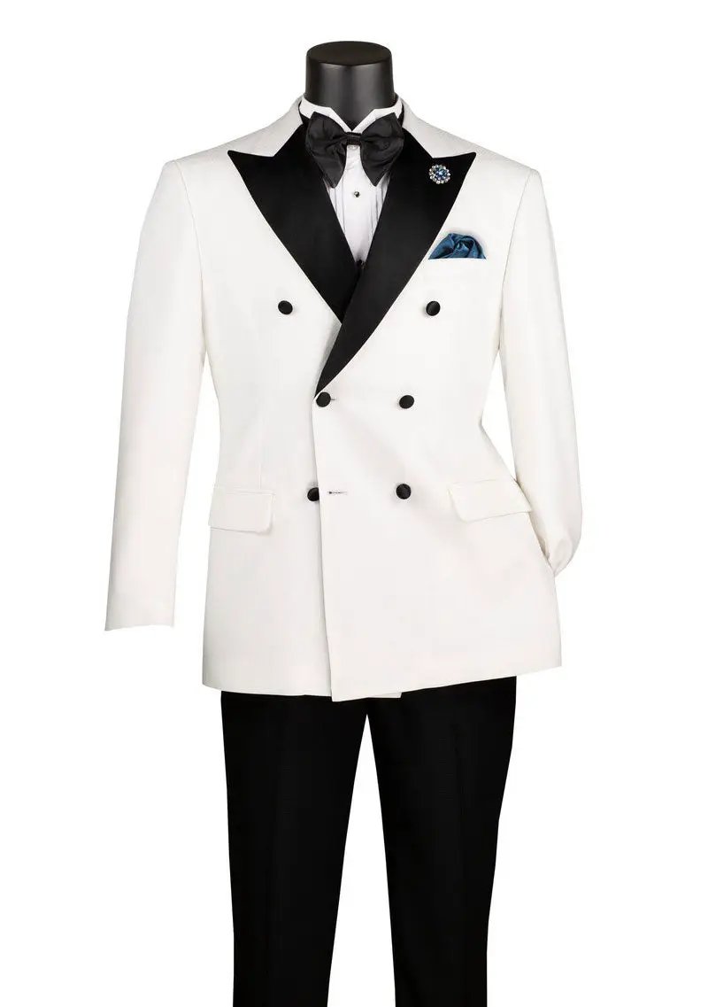 Vinci Double Breasted Modern Fit Tuxedo – TMDB-1 by Vinci