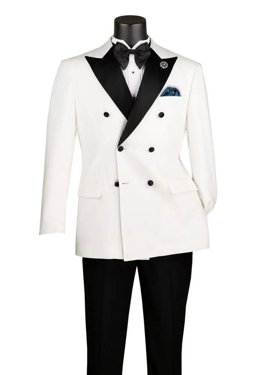 Vinci Double Breasted Modern Fit Tuxedo – TMDB-1 by Vinci