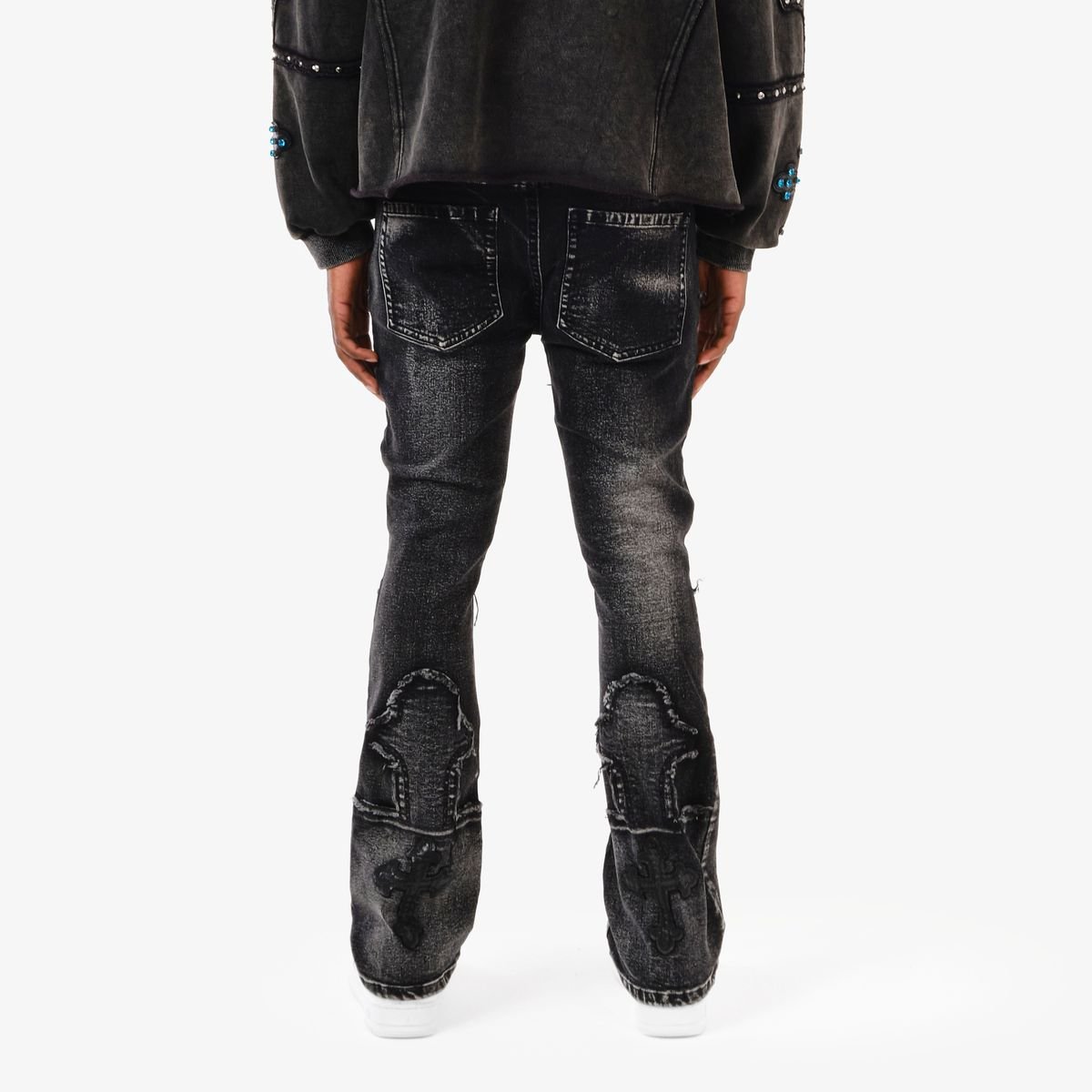 Voyage Studios Stone Cross Denim from On Time Fashions – Jeans by Copper Rivet, Birmingham AL’s 1 fashion store and premier destination for streetwear, suits, kids fashion, and big & tall