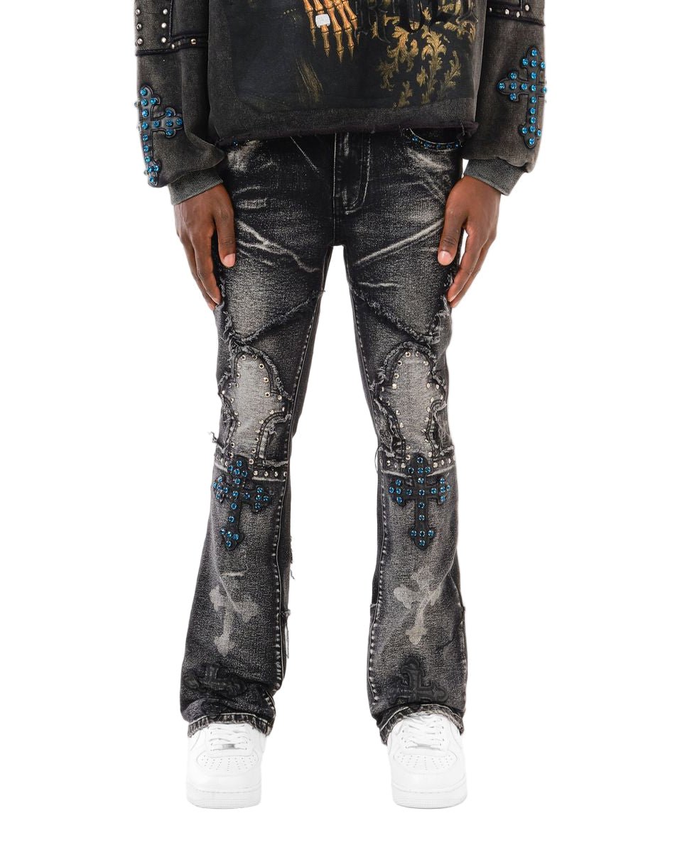 Voyage Studios Stone Cross Denim from On Time Fashions – Jeans by Copper Rivet, Birmingham AL’s 1 fashion store and premier destination for streetwear, suits, kids fashion, and big & tall