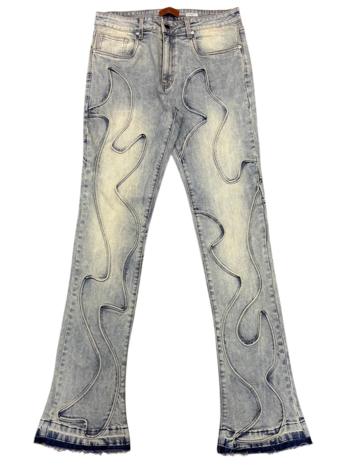 Waimea Textured Stacked Denim from On Time Fashions – jeans by Rams Imports Inc., Birmingham AL’s 1 fashion store and premier destination for streetwear, suits, kids fashion, and big & tall