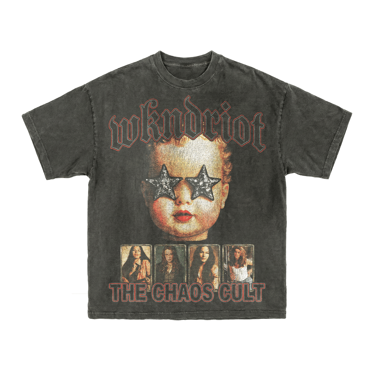 WKND RIOT Chaos Cult Tee from On Time Fashions – T-shirt by WKND RIOT, Birmingham AL’s 1 fashion store and premier destination for streetwear, suits, kids fashion, and big & tall