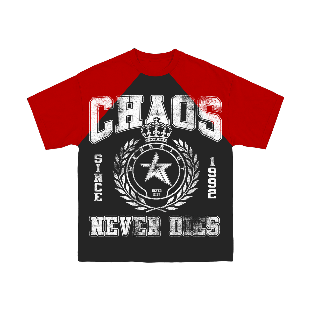 WKND RIOT Never Dies Tee from On Time Fashions – T-shirt by WKND RIOT, Birmingham AL’s 1 fashion store and premier destination for streetwear, suits, kids fashion, and big & tall