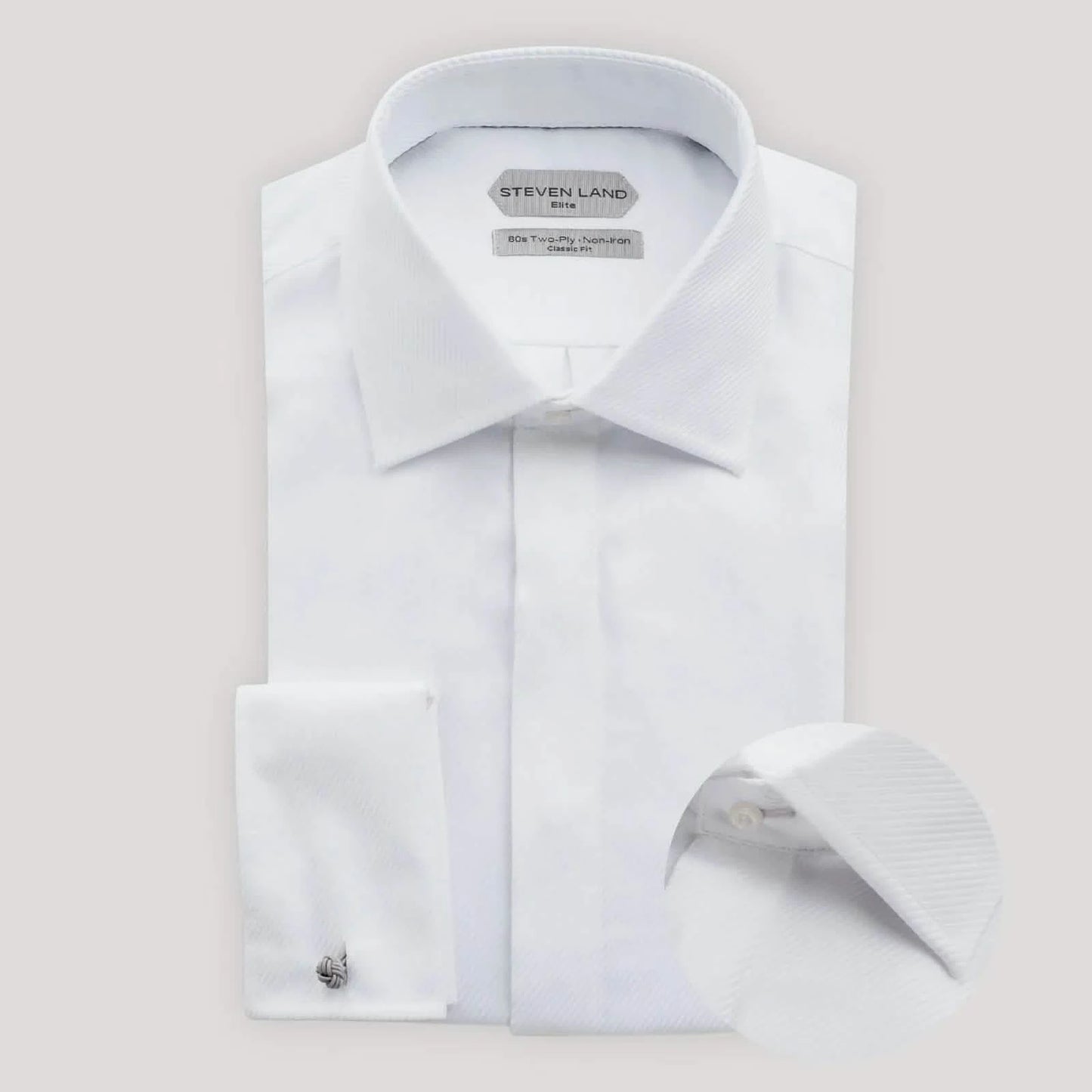 Steven Land Elite – The River Twill | Double Woven Cotton | French Cuff